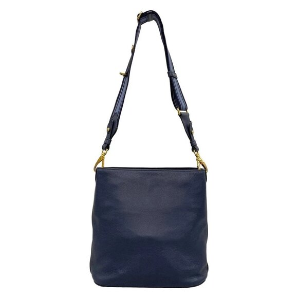 PRADA - Blue Leather Shoulder Bag - Picture 3 of 14